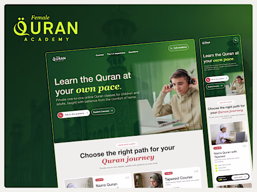 Quran: Digital Quran Reading & Learning App | UI/UX Design