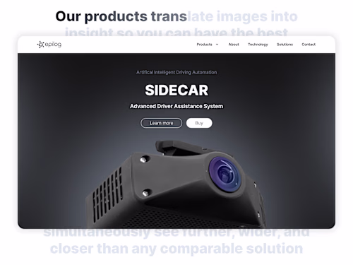 Machine Vision Company Website Redesign