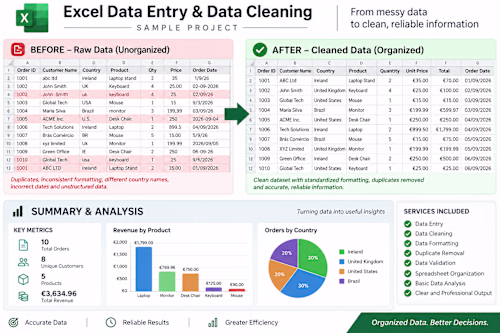 Excel Data Entry & Data