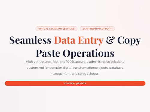 Data Entry & Copy Paste Operations.