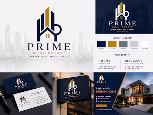 Prime Real Estate Modern Logo & Brand Identity