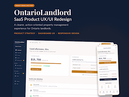 OntarioLandlord - SaaS UX/UI Product Redesign