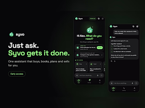 SYVO – AI Agent App That Buys, Books and Sells for You