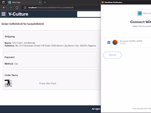 ECOMMERCE WITH CRYPTO PAYMENT SYSTEM  (SOLIDITY SMART CONTRACTS)