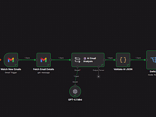 "Developed an AI email automation