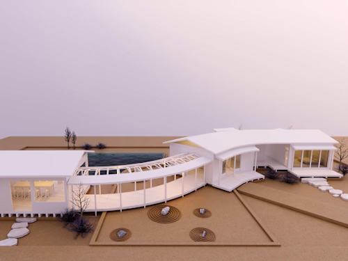 Zen Garden - Architectural Concept Maquette Model :: Behance