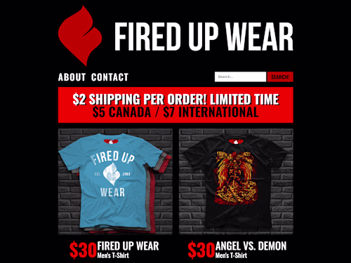 Fired Up Wear - Custom Static E-commerce Implementation