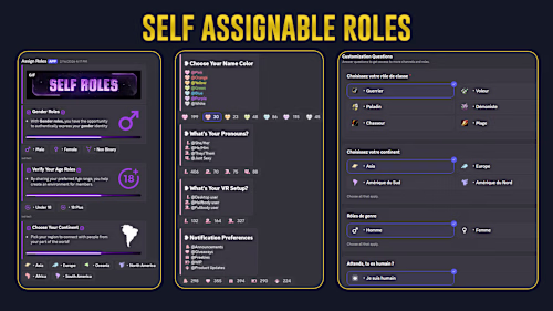 These screenshots showcase Discord communities