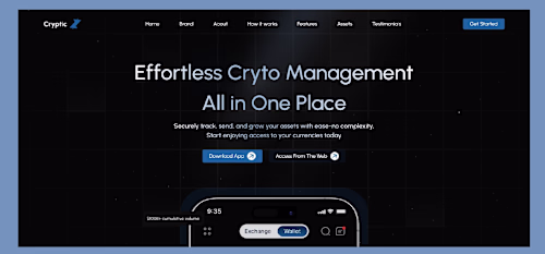 Cryptic – A Creative Landing Page for a UI/UX Designer