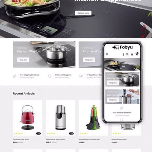 Shopify Website Design for Home Gadget Store