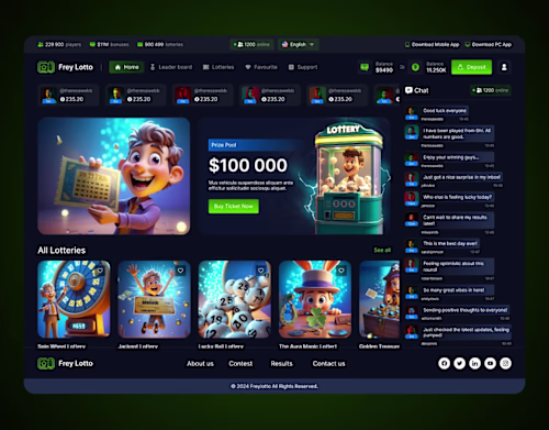 Lottery Management SaaS Web UI Kit for Gaming Services