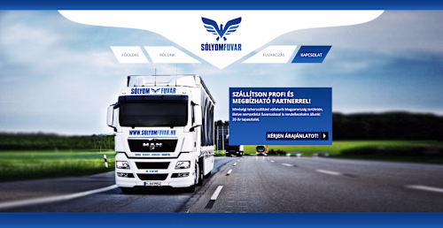 Sólyom Fuvar Transportation Website and Logo