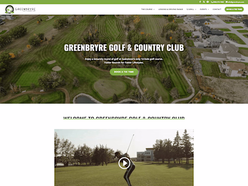 Greenbryre Golf & Country Club – Website Development