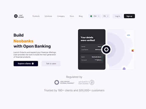 Website redesign for a leading Open Banking Platform in MENA