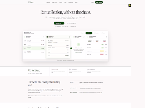 Production SaaS platform for PG/hostel