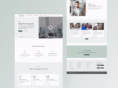 (WES) World Education Service Website on Behance