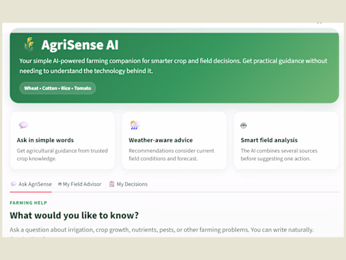Built an AI-powered agronomy advisor