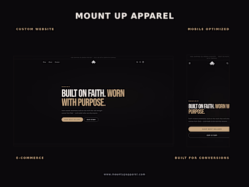 Mount Up Apparel — Custom E-Commerce Website