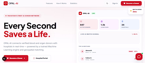 AI-powered donor-recipient matching platform for