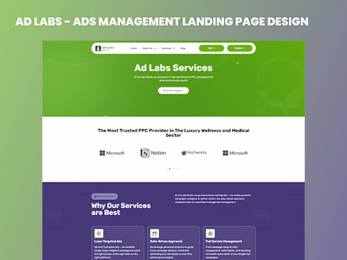 Designed a high-converting ad management landing page within...