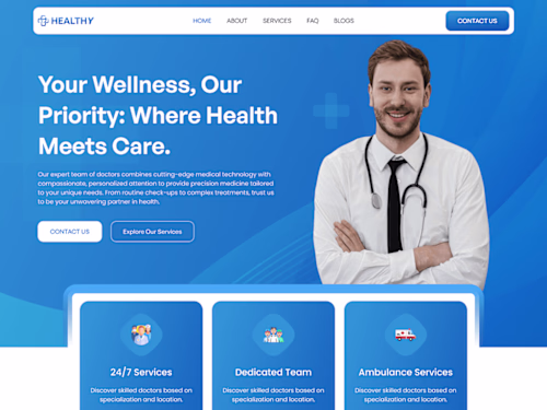 Medical website built with WordPress