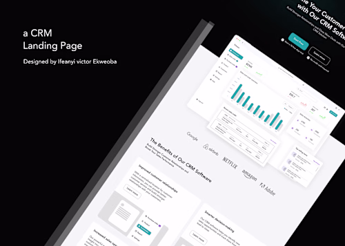 A CRM landing page :: Behance