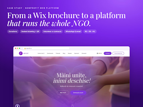 apcdt.ro: From Wix Brochure to NGO Platform