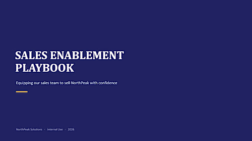 Sales Presentation Deck