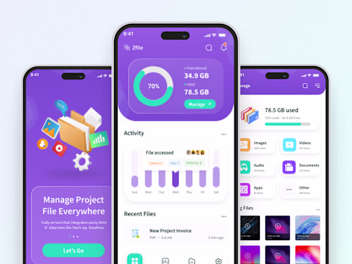 File management app design on Behance