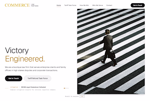 Commerce Law Partners Website Development