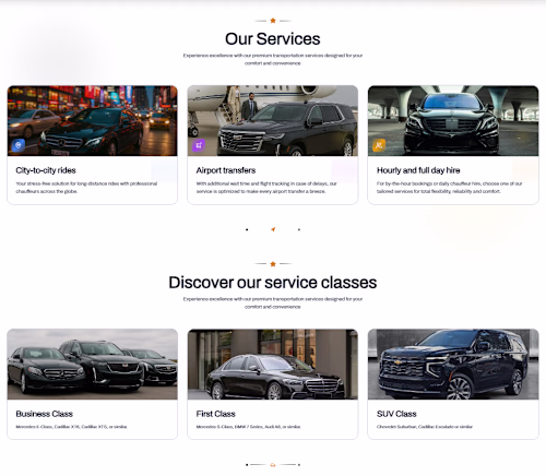 Blackbird Limousine - Luxury Transportation Website
