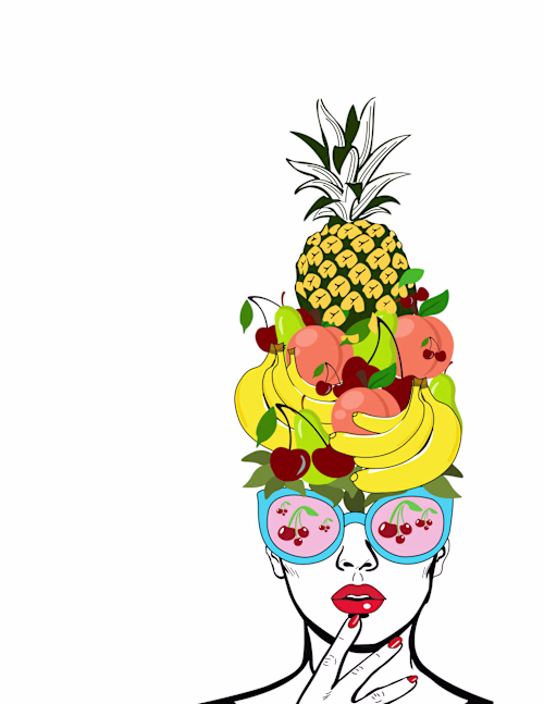 Produce Queen Produce Bag Illustration