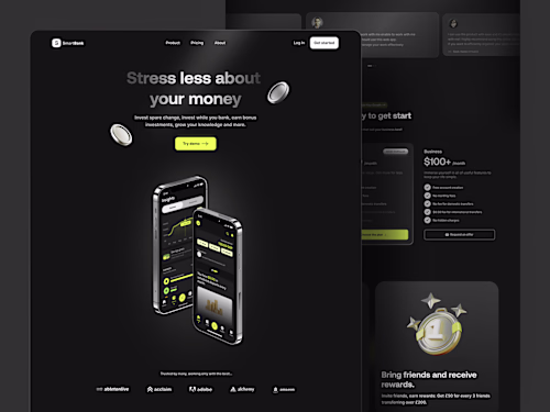 SmartBank - Fintech SaaS Landing Page