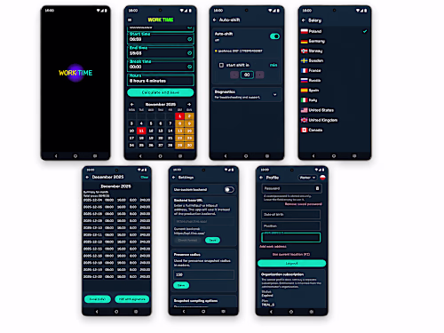 WorkTime Calculator - Android Workforce Management App