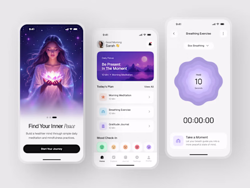 Meditation & Mindfulness App UIUX Design
