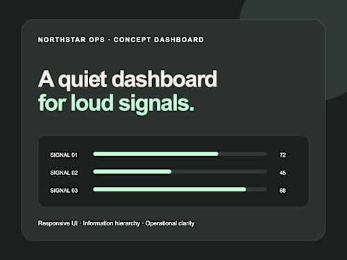Northstar Ops Dashboard Concept