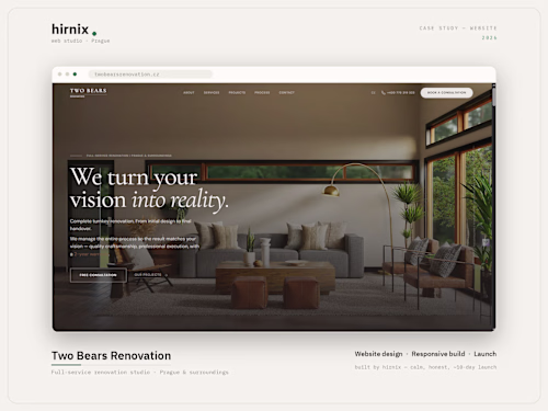Two Bears Renovation — website