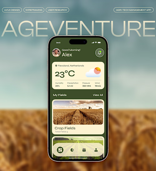 Ageventure | Agri-Tech App | UI/UX | Mobile App Design