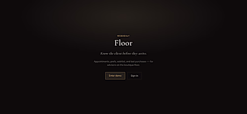 Webdesly Floor — VIP Clienteling