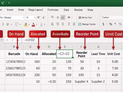 Created an Excel income statement