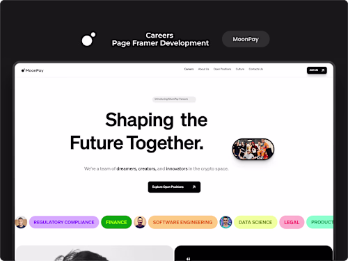 Moonpay | Figma to Framer build