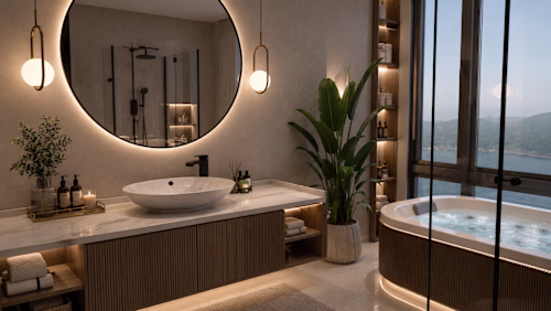 A refined luxury bathroom visualization