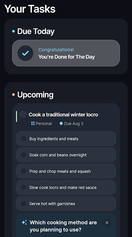 InfiniteUp Tasks: AI Task Planning App