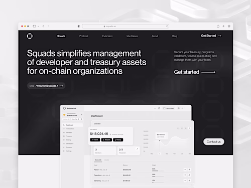 Squads — SaaS/Finance (Redesigned website)