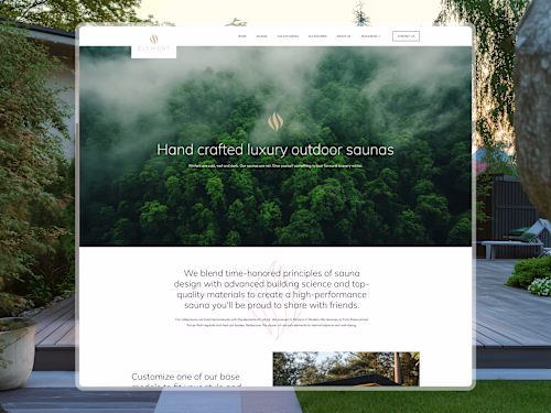 Element Saunas: Website design