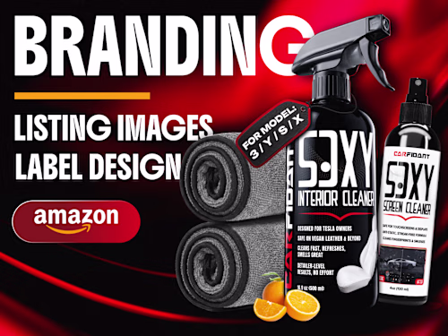 Tesla Cleaning Kit | Label and Amazon content Design
