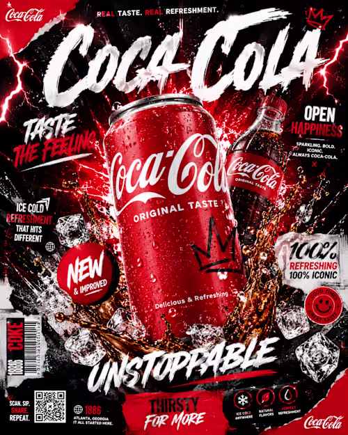 Coca-Cola Product Design 🥤✨
A bold