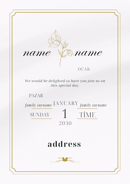 Elegant & Minimalist Wedding Invitation