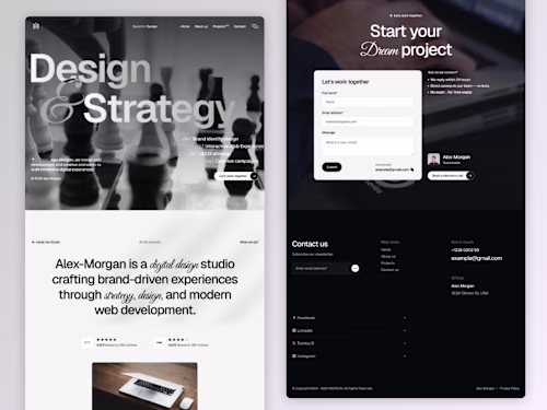 Design Studio Landing Page Creation