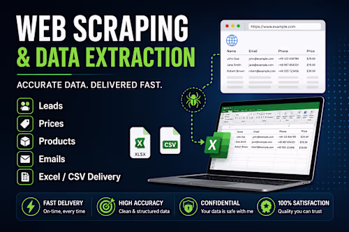 Automated web scraping project delivering